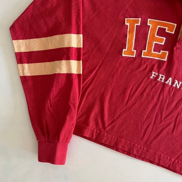 iets frans y2k Cropped Rugby Style Long Sleeve Shirt - Picture 3 of 6